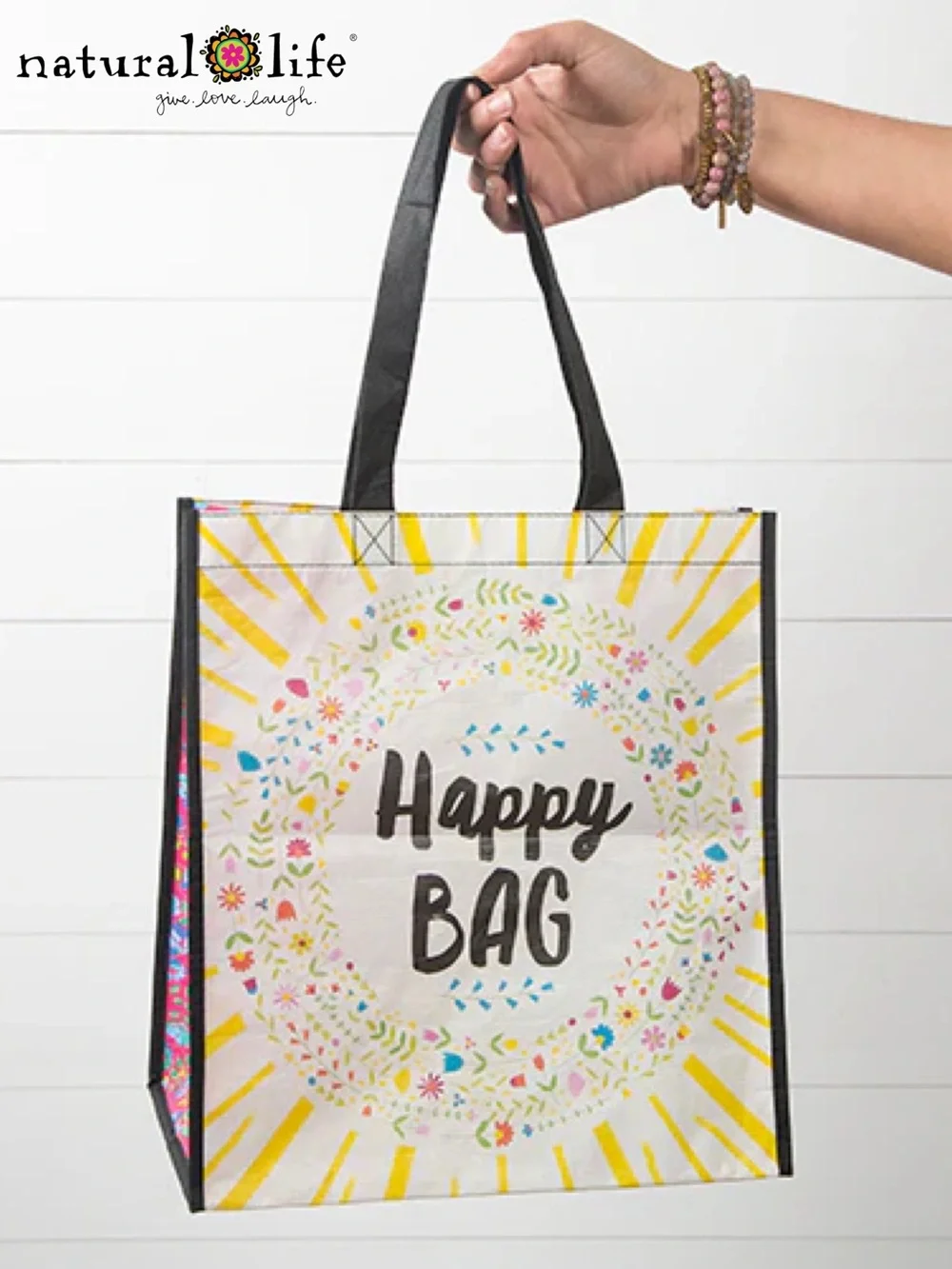 Natural Life Happy Bag Floral & Llove You Lots Llama Tote
